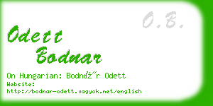 odett bodnar business card